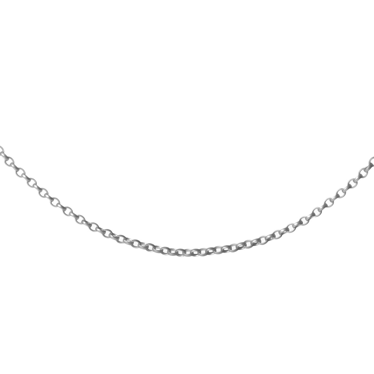 18ct White Gold 1.0mm Spiga Chain 18&quot;/45cm Hallmarked